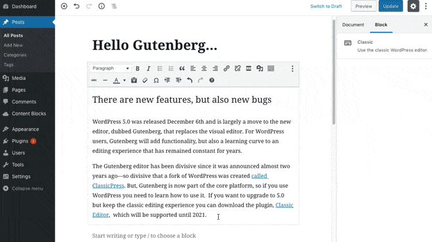 Our Take on WordPress 5.0 & Gutenberg So Far