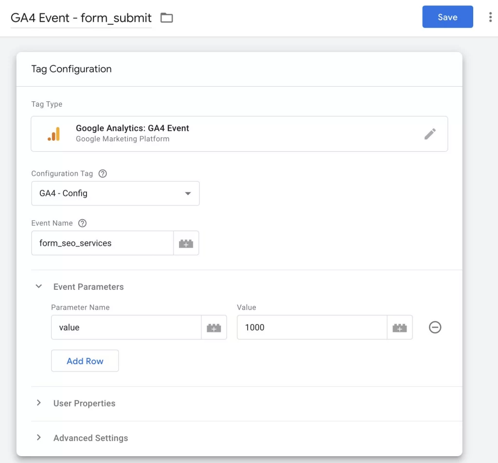 Creating a GA4 event tag in Google Tag Manager